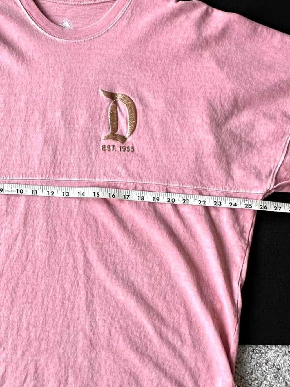 Disneyland Resort Spirit Jersey Pink Gold Glittery Lettering - Picture 13 of 14